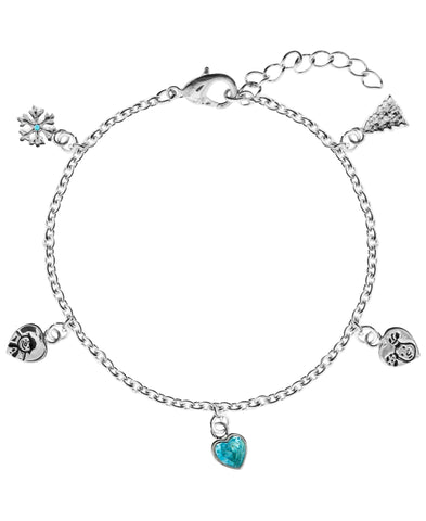 Snowman Snow and Snowdog Charm Bracelet - Rhona Sutton Jewellery