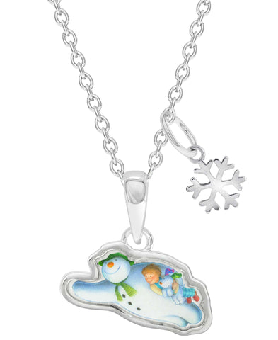 Snowman Flying Pendant Necklace - Rhona Sutton Jewellery